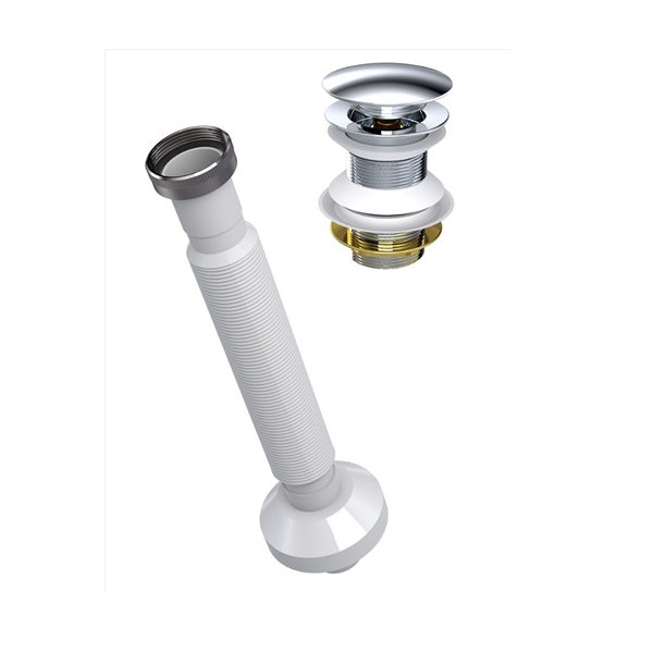 QUALİS POP UP SİFON METAL ZAMAK+KÖRÜKLÜ GİDER BORUSU